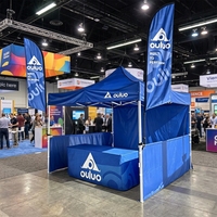 Carpa Plegable Retráctil con Estructura de Acero Cuadrada para Interiores/Exteriores, Diseño Simple, Protección Solar y Contra el Agua, 3x3m 3x6m, Pabellón Comercial