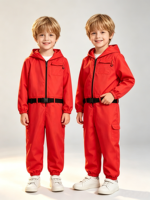 3 costumes de super-héros pour enfants, tout-petits, costume de carrière, combinaison rouge pour enfants + écharpe + gants en stock, prêts à être expédiés, taille 150