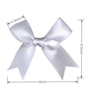 Wholesale ready made bowknot gift packaging wrapping small satin ribbon bows