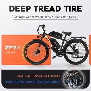 Vente en gros et dropshipping au Royaume-Uni, UE, États-Unis - Vélo de montagne EMOKO 27,5 pouces 48V 250W avec double batterie pour la ville et le changement de vitesse à 7 vitesses EC27 S - Product Image 4