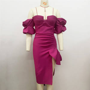 2025 primavera otoño fuera del hombro Mini vestido trajes de fiesta para mujeres de cintura alta sin espalda Bodycon Vestido corto - Product Image 4