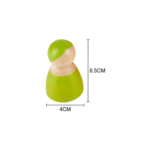 Conjunto de 12 miniature rainbow Peg dolls game of wooden figures people toy for children - Product Image 3