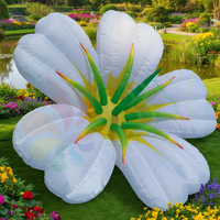 Fleurs et plantes gonflables lumineuses LED pour discothèque avec taille et couleur personnalisables et ventilateur intégré pour thème jungle et forêt