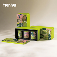 Boîte en métal rectangulaire recyclable personnalisée Tianhui pour les feuilles de thé, la poudre de matcha, l'emballage de l'ensemble, boîte cadeau