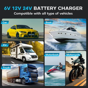 Chargeur de batterie universel HTRC C35A 12V/35A 24V/18A pour voiture et moto, avec pinces crocodiles, compatible batteries plomb-acide AGM GEL, 450W - Product Image 4