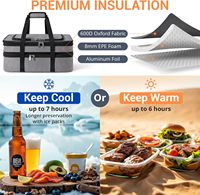 Sac isotherme personnalisé à double couche pour la livraison de pizzas et de repas, sac à main pour adultes, sacs à lunch isolants pour pique-nique
