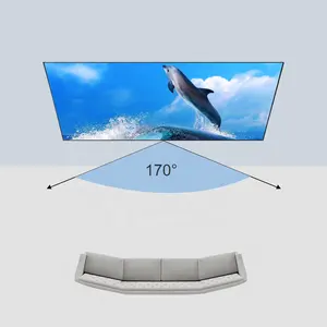 100'' 120'' 16:9 UST CLR / ALR Narrow Frame Projection Screen With PET Black Crystal Projector Screen120inch For Laser Projector
