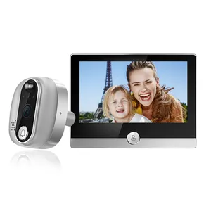 Tuya thông minh video chuông cửa máy ảnh wifi 1080p lổ nhìn trộm Video intercom Door chuông hai chiều âm thanh tầm nhìn ban đêm kỹ thuật số cửa người xem