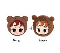 Produsen Dompet Koin Boneka Plush Custom OEM, Kantong Mainan Lucu Kartun dengan Resleting, Tas Penyimpanan untuk Gantungan Kunci, Hadiah, MOQ Rendah