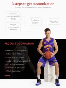 Best selling best cheap reversible sublimation basketball uniforms design - Product Image 5