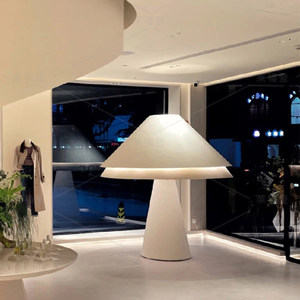 Cream Colored Floor <b>Lamp</b> 140cm Diameter Led Light Source Home Decor Living Room Bedroom <b>Study</b> Ambient Lighting Fixture - Product Image 4