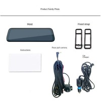 Enregistreur de voiture 2K à double objectif 10 pouces plein écran 1080P Streaming Media DVR de voiture avec GPS Vision nocturne Caméra de tableau de bord de voiture