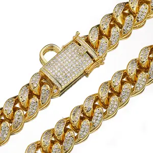 <span class=keywords><strong>Collar</strong></span> de cadena de acero inoxidable para perro, <span class=keywords><strong>collar</strong></span> con eslabones cubanos, 316l, 2020 - Product Image 1