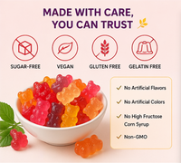 Gummies Énergétiques Hydratantes Sans Sucre pour Adultes OEM, Électrolytes pour le Sport, Booster d'Énergie avec Calcium, Magnésium, Vitamine C, Sans Gluten