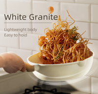 Ensemble de casseroles et poêles antiadhésives, batterie de cuisine 13 pièces, compatible induction, revêtement granit, nettoyage facile, poignées froides au toucher, avec cuiseur vapeur