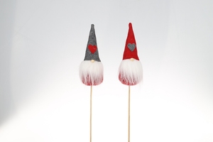 2021 Sản Phẩm Mới Vô Diện Santa Gnomes Trên Một Cây Gậy Để Trang Trí Nhà Với Faux Fur Đỏ Và Xám Trắng Lụa Màn Hình In Ấn 71Cm - Product Image 5