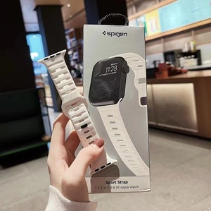 Nouveau design de luxe en caoutchouc souple Silicone bracelet de montre pour <span class=keywords><strong>Apple</strong></span> <span class=keywords><strong>Watch</strong></span> 7 6 <span class=keywords><strong>5</strong></span> <span class=keywords><strong>2022</strong></span> - Product Image 2