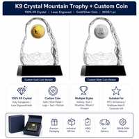 Koin Emas Perak Bertahtakan Kristal Hadiah Acara Perusahaan Kreatif yang Dapat Disesuaikan Kenang-kenangan Ulang Tahun Piala dan Medali Buatan Sesuai Pesanan