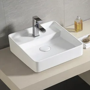 Yuson YS28514 Slim Edge White Ceramic Above Counter Mounting Washbasin hand washing bathroom products sinks