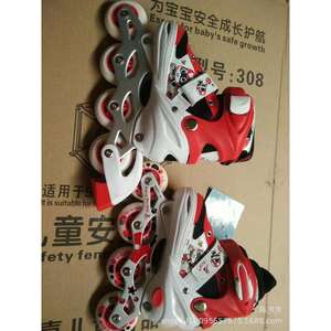 Children's Inline Skates Adjustable Pink Mesh Lining <b>Rubber</b> Sole For Age 3-10 Kids Gift <b>Roller</b> Skates - Product Image 2