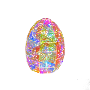 Huevo de Pascua <span class=keywords><strong>Iridiscente</strong></span> Prismático con Luz LED, Decoración para Interiores, Hecho a Mano, de Plástico (PET) Resistente, Alimentado por USB, para Decoraciones de Fiesta - Product Image 2