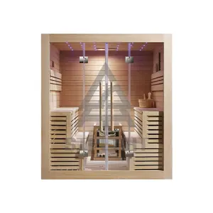 Seepexd factory manufacturer luxury solid wood sauna room new design dry steam sauna room sauna stone