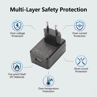 Cargador USB con Enchufe Europeo, Estándar IEC61347, Máx. 12W 5V2A, Certificado CE, Adaptador de Corriente para Iluminación LED, Venta al Por Mayor