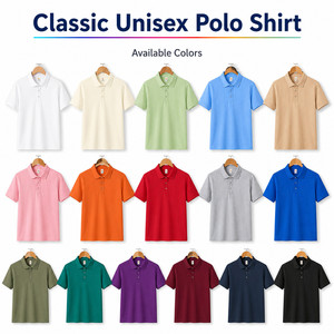 Polo de performance unisexe 180G avec logo personnalisé, 100% polyester, séchage rapide, respirant, uniforme d'équipe de golf, vente en gros, 16 couleurs, beige - Product Image 3