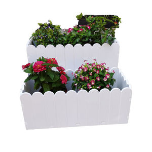 Llamativas jardineras de jardín de plástico blanco para hermosos jardines - Product Image 1