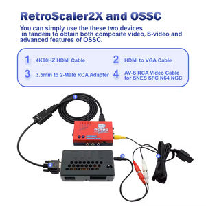 Convertidor Retro Game Scaler 2x HD <span class=keywords><strong>AV</strong></span> a <span class=keywords><strong>HDMI</strong></span>, Multiplicador de Líneas, Duplicador de Líneas para <span class=keywords><strong>PS2</strong></span>/N64/NES/Dreamcast/Saturn, Adaptador de Videojuegos - Product Image 6