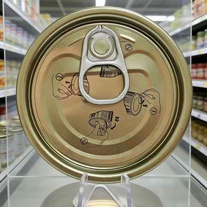 Vente en gros 211 #   (65,3 mm) EOE pour usines de canettes métalliques avec acier chromé et languette de fermeture - Product Image 1