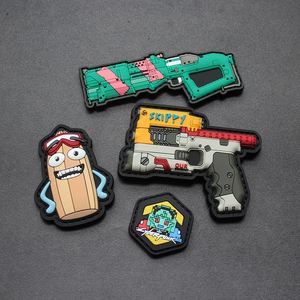 Parche de PVC 3D de Alta Calidad Personalizado con Logotipo en Relieve, Parche de Goma Impermeable para Exteriores con Diseño de Armas - Product Image 1