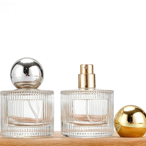 Flacon de parfum rond transparent d'origine usine avec surface de marquage à chaud, impression sérigraphique et pulvérisateur à pompe, type de scellage - Product Image 4