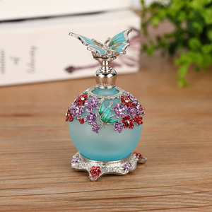 Manufacturers direct <b>sales</b> Arab style 25ML butterfly perfume essential oil round ball bottle metal cosmetic essence bottle - Product Image 6
