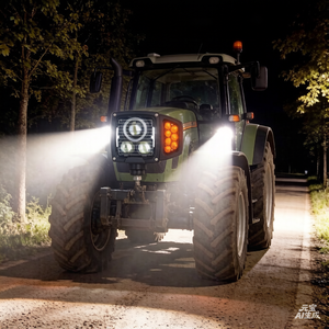 Feux de travail LED pour tracteurs Claas <span class=keywords><strong>Arion</strong></span> séries <span class=keywords><strong>410</strong></span>, 510, 650, référence 0011018850, avec lentille chauffante, IP68, remplacement OEM pour éclairage de cabine - Product Image 1