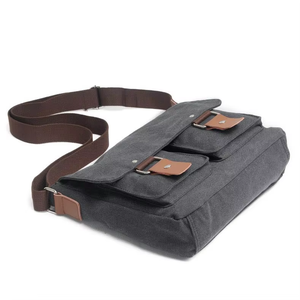 Cổ điển đa chức năng da DSLR <span class=keywords><strong>SLR</strong></span> <span class=keywords><strong>Camera</strong></span> Sling <span class=keywords><strong>Bag</strong></span> Canvas Messenger <span class=keywords><strong>Bag</strong></span> với thiết kế thời trang - Product Image 6