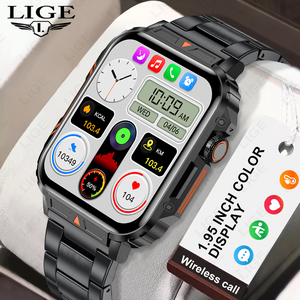 Lige bw0656 Người Đàn Ông Của Không Thấm Nước Thể Thao Smartwatch Vật Liệu Thép Ai Trợ Lý Giọng Nói BT Cuộc Gọi Heart Rate Giám Sát Nhắc Nhở Mẫu - Product Image 1
