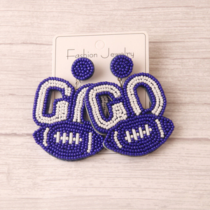 2025 personnalisé perlé Baseball Football Softball boucles d'oreilles à la main jour de jeu boucles d'oreilles pour Sport fête cadeau - Product Image 6