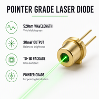 Diodes laser rouges SHARP 520nm 35mW 6.2V à haute visibilité, directement de l'usine, pour niveaux laser et instruments d'alignement de construction