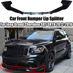 Para Jeep Grand Cherokee SRT SRT8 2012-2016, Divisor de Parachoques Delantero, Estilo Fibra de Carbono, Negro Brillante, Negro Mate, Rojo - Product Image 1