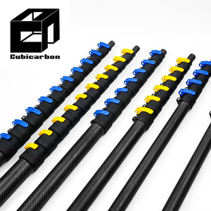 เสาคาร์บอนไฟเบอร์3K 10M 12M 14M 16M 18M 20M 25M 25M เสายืดหดได้ปรับได้ด้วยแคลมป์คาร์บอนน้ำหนักเบา - Product Image 5