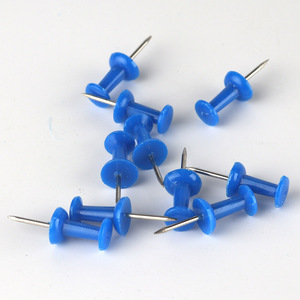 Punaises à tête bleue en forme de T, longueur totale 22 mm, en plastique, pour tableau en liège et fixation de photos - Product Image 4