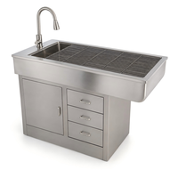 Table de toilettage et de traitement vétérinaire multifonctionnelle XY ACC01 avec robinet intégré et corps en acier inoxydable durable