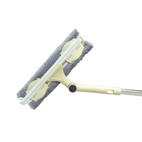 Balai à vitres télescopique à long manche, outil de nettoyage des vitres, nettoyeur de vitres multifonctionnel pour le nettoyage de la maison avec des clips