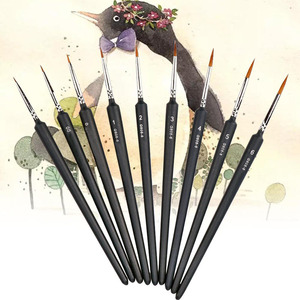 Ensemble de pinceaux de qualité supérieure en poils de zibeline, miniatures, pour détails, peinture artistique, dessin d'ongles et fournitures artistiques - Product Image 6