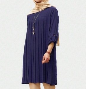 IStapromo Gifts – Nouvelle chemise ample plissée à manches longues et col rond pour femmes musulmanes arabes, tailles S-5XL - Product Image 5
