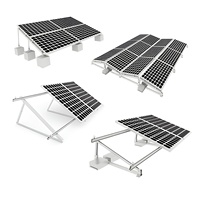 Système de montage de panneaux solaires, structure de support photovoltaïque pour toit plat, support au sol, profilés en acier en forme de C et de U, OEM disponible