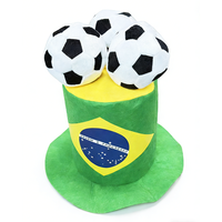 Chapeau de supporter de l'équipe nationale de football en gros avec ballons de football, chapeau de supporter avec drapeau national, fête du stade de la Coupe du monde des sports, carnaval