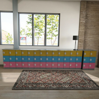 Casier de rangement en plastique ABS facile à assembler, étanche, à fixation au sol, compatible avec différents systèmes de verrouillage