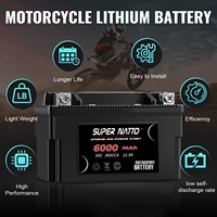 Baterai Lithium Powersports T.E.T LFP10S 12.8V 6Ah 360CCA Perlindungan BMS Bluetooth Opsional 1500 Siklus untuk Sepeda Motor/ATV/UTV